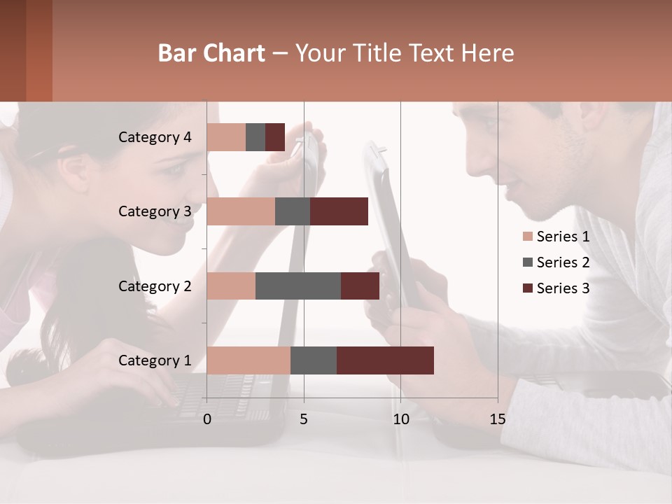 A Man And Woman Looking At A Laptop Screen PowerPoint Template