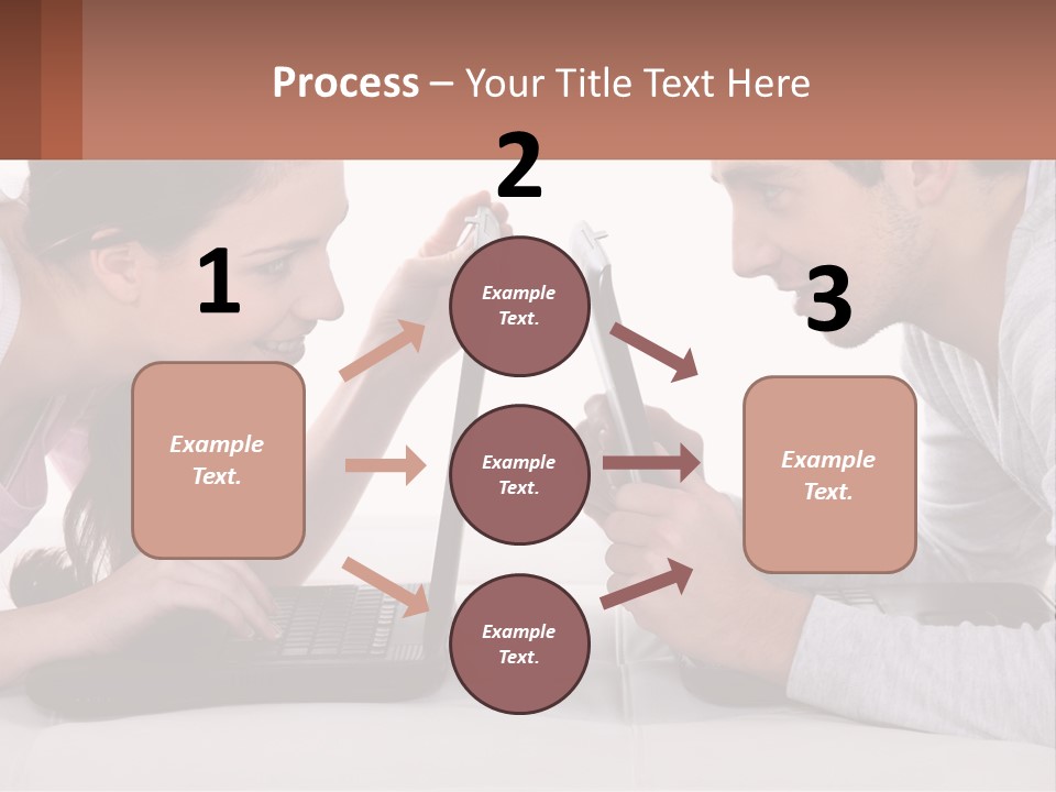 A Man And Woman Looking At A Laptop Screen PowerPoint Template