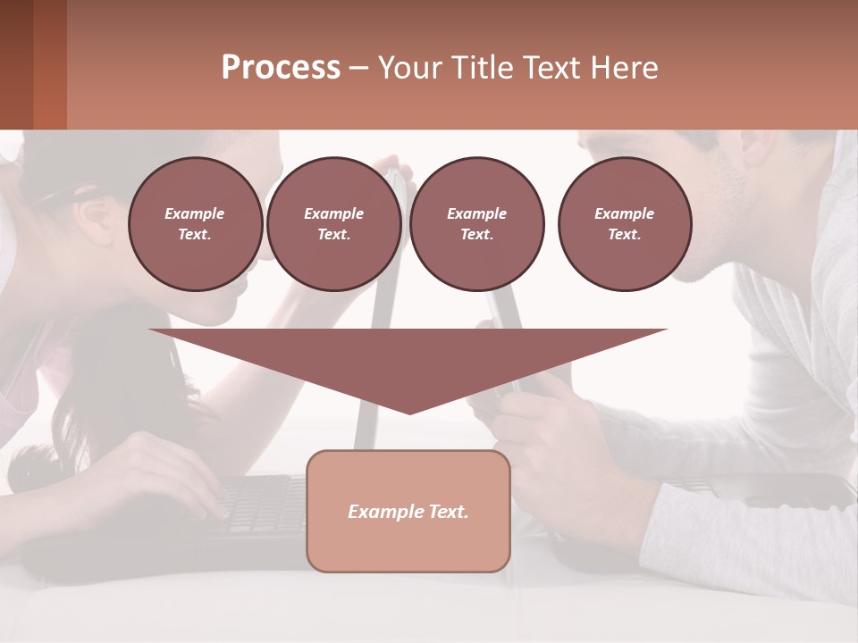 A Man And Woman Looking At A Laptop Screen PowerPoint Template
