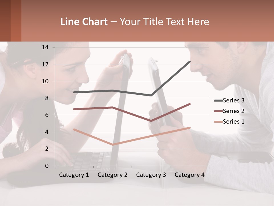 A Man And Woman Looking At A Laptop Screen PowerPoint Template