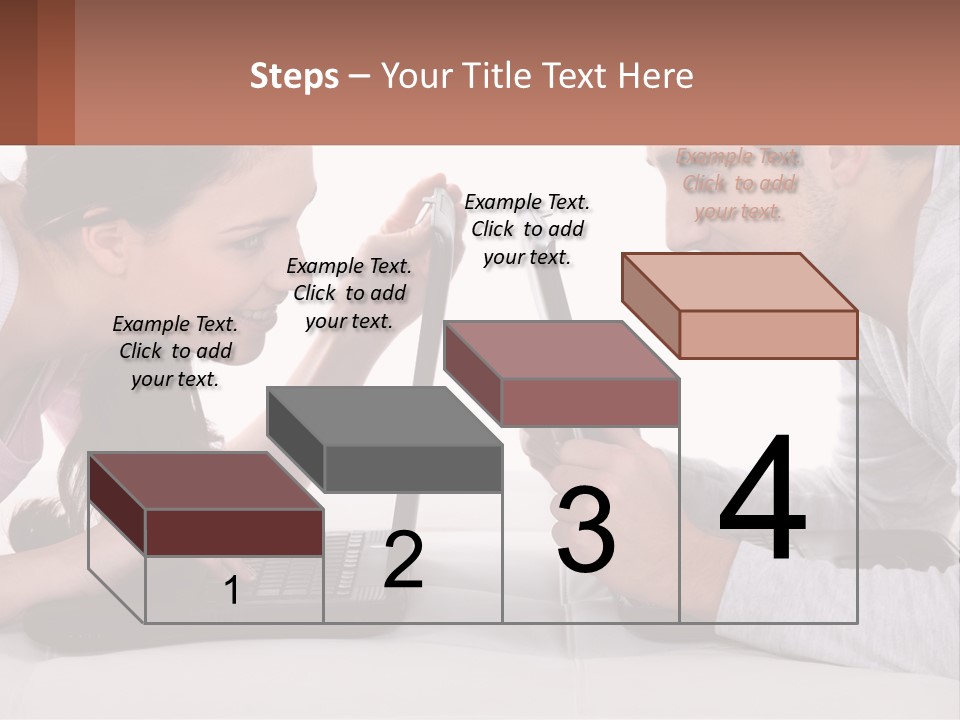 A Man And Woman Looking At A Laptop Screen PowerPoint Template