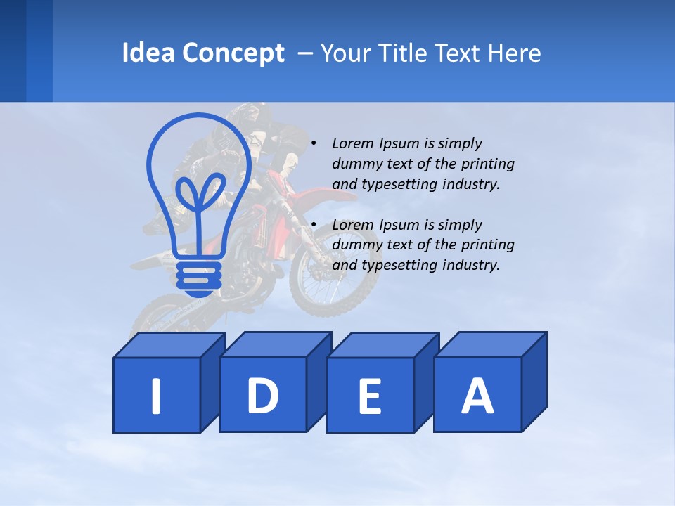 A Person On A Dirt Bike Jumping In The Air PowerPoint Template