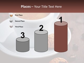 A Cup Of Coffee And A Cookie On A Saucer PowerPoint Template