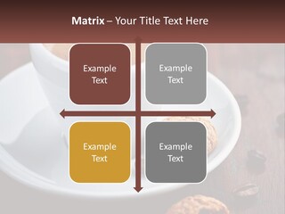 A Cup Of Coffee And A Cookie On A Saucer PowerPoint Template