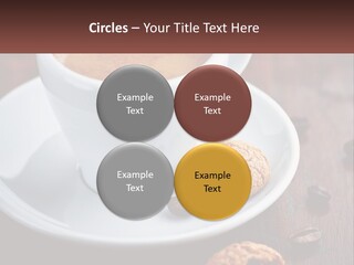 A Cup Of Coffee And A Cookie On A Saucer PowerPoint Template