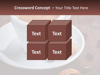 A Cup Of Coffee And A Cookie On A Saucer PowerPoint Template