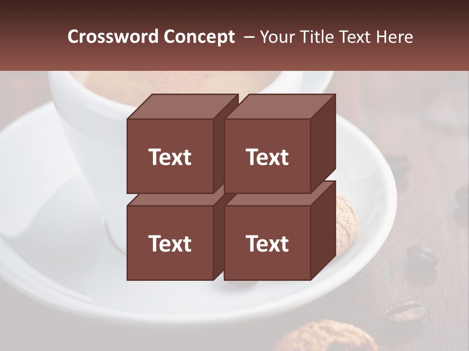 A Cup Of Coffee And A Cookie On A Saucer PowerPoint Template