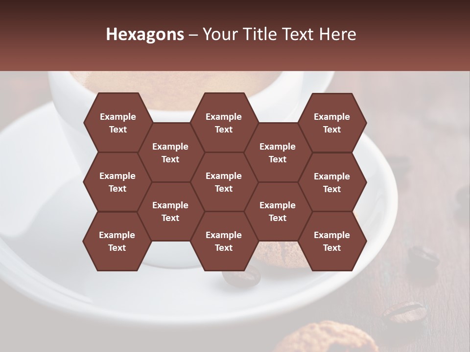 A Cup Of Coffee And A Cookie On A Saucer PowerPoint Template