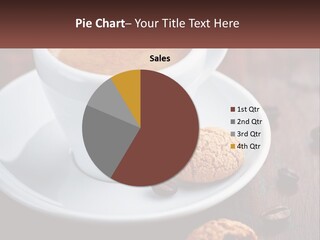 A Cup Of Coffee And A Cookie On A Saucer PowerPoint Template