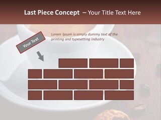 A Cup Of Coffee And A Cookie On A Saucer PowerPoint Template