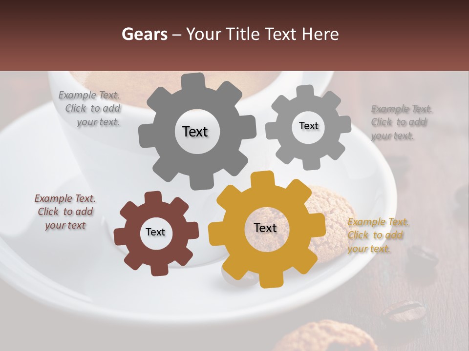 A Cup Of Coffee And A Cookie On A Saucer PowerPoint Template