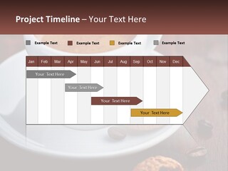 A Cup Of Coffee And A Cookie On A Saucer PowerPoint Template