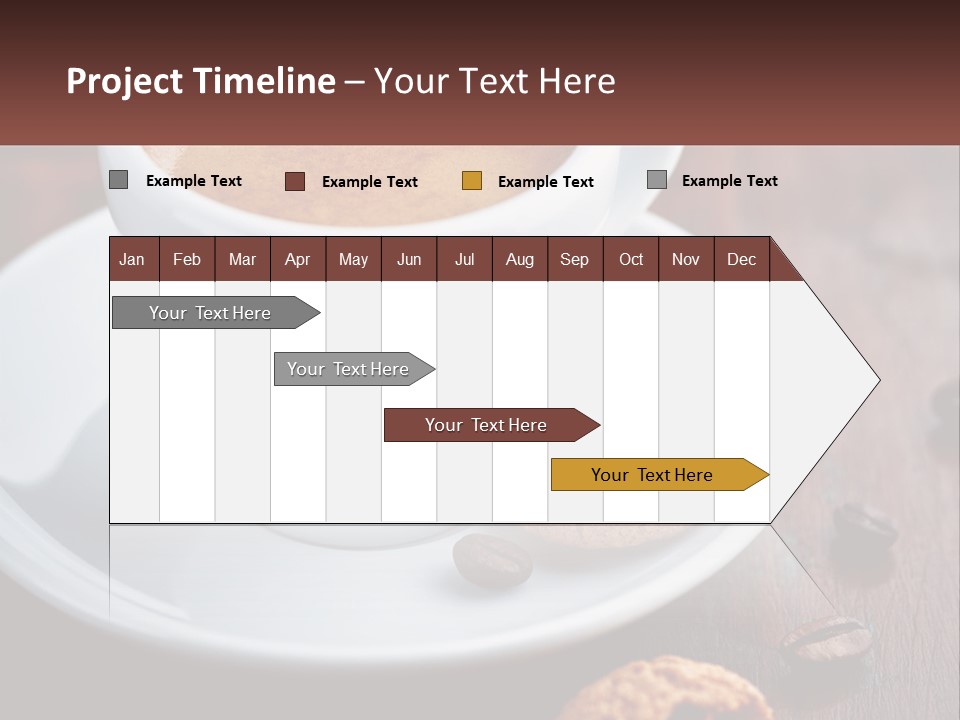 A Cup Of Coffee And A Cookie On A Saucer PowerPoint Template
