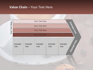 A Cup Of Coffee And A Cookie On A Saucer PowerPoint Template