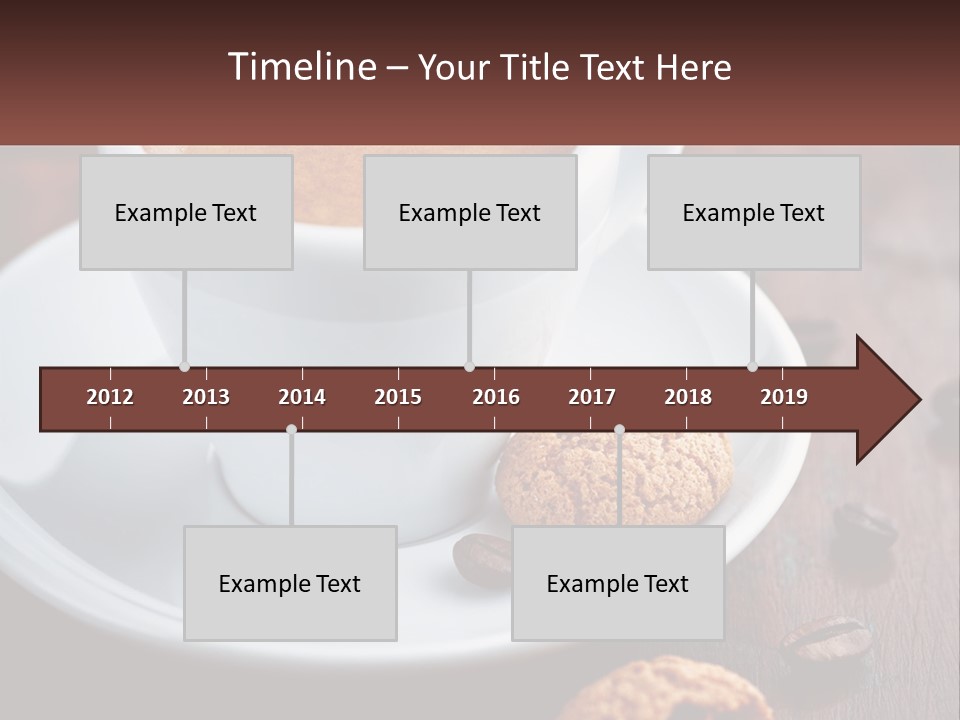 A Cup Of Coffee And A Cookie On A Saucer PowerPoint Template
