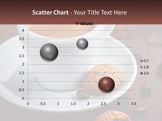 A Cup Of Coffee And A Cookie On A Saucer PowerPoint Template