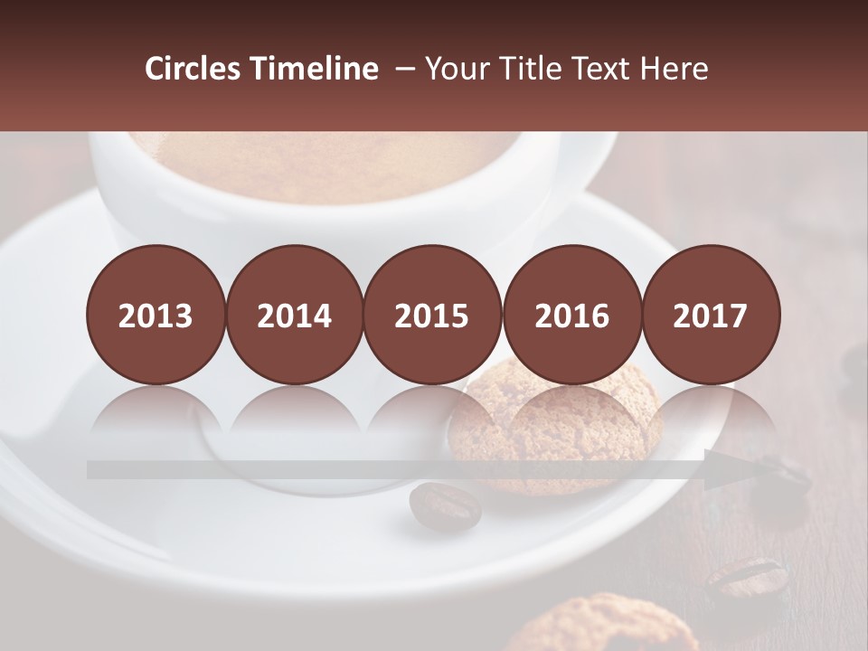 A Cup Of Coffee And A Cookie On A Saucer PowerPoint Template