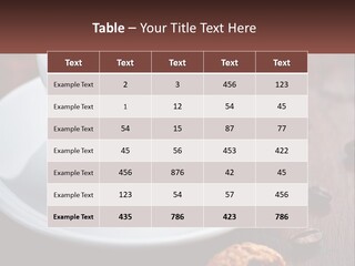A Cup Of Coffee And A Cookie On A Saucer PowerPoint Template