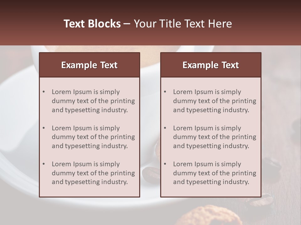 A Cup Of Coffee And A Cookie On A Saucer PowerPoint Template