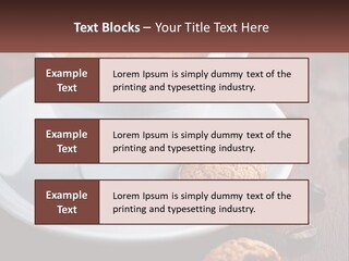 A Cup Of Coffee And A Cookie On A Saucer PowerPoint Template