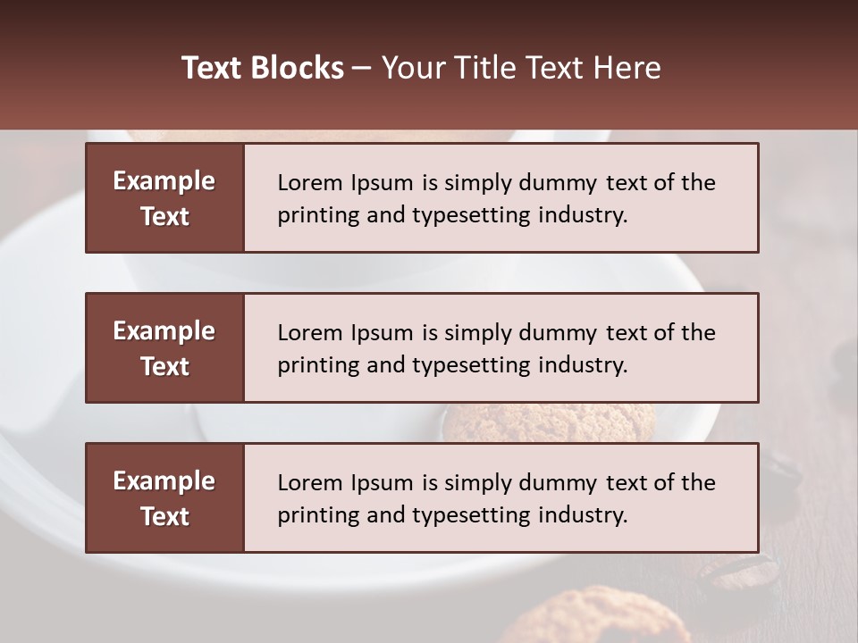 A Cup Of Coffee And A Cookie On A Saucer PowerPoint Template