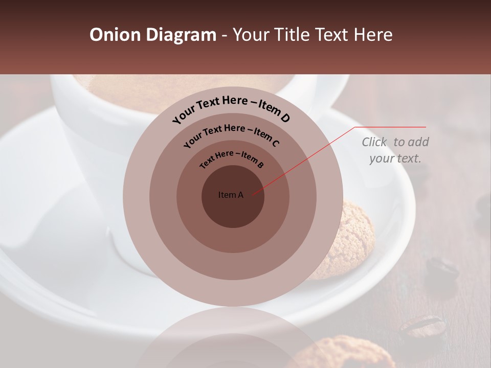 A Cup Of Coffee And A Cookie On A Saucer PowerPoint Template