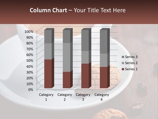 A Cup Of Coffee And A Cookie On A Saucer PowerPoint Template