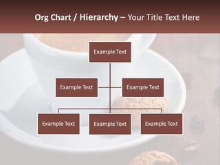 A Cup Of Coffee And A Cookie On A Saucer PowerPoint Template