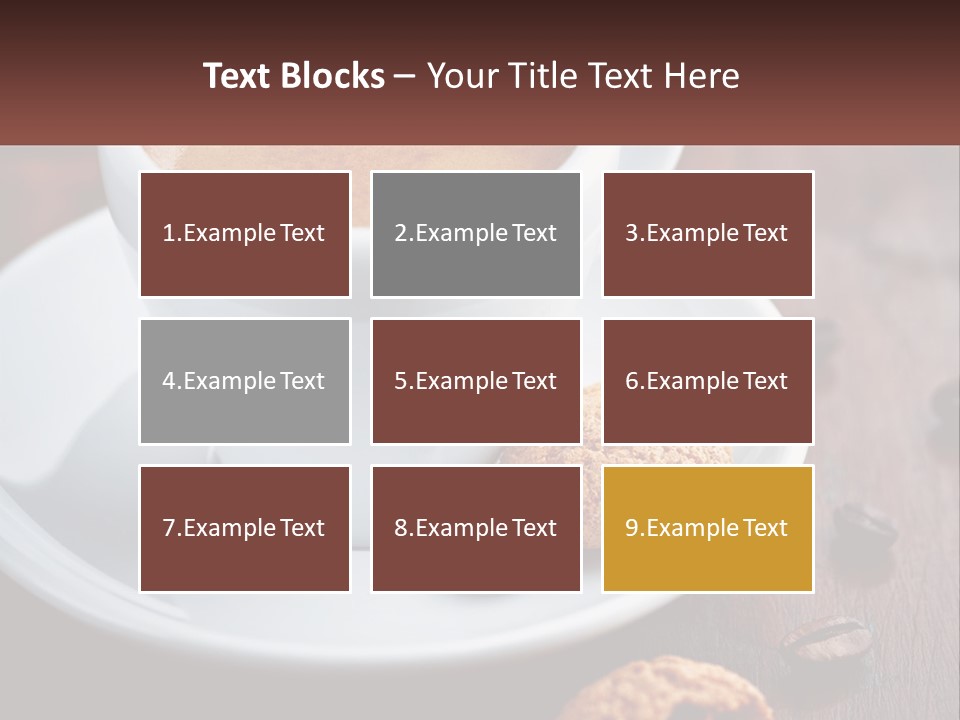 A Cup Of Coffee And A Cookie On A Saucer PowerPoint Template