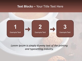 A Cup Of Coffee And A Cookie On A Saucer PowerPoint Template