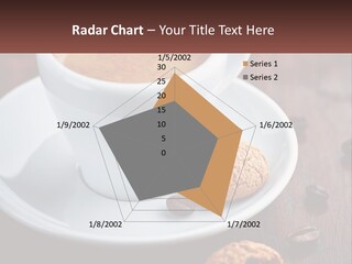 A Cup Of Coffee And A Cookie On A Saucer PowerPoint Template