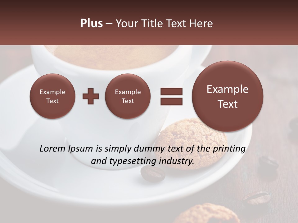A Cup Of Coffee And A Cookie On A Saucer PowerPoint Template
