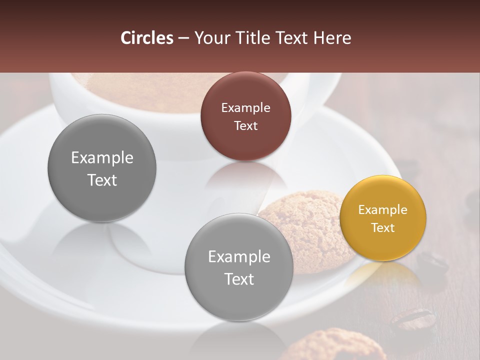 A Cup Of Coffee And A Cookie On A Saucer PowerPoint Template