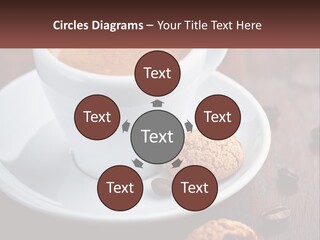 A Cup Of Coffee And A Cookie On A Saucer PowerPoint Template