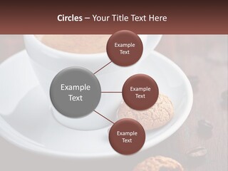 A Cup Of Coffee And A Cookie On A Saucer PowerPoint Template