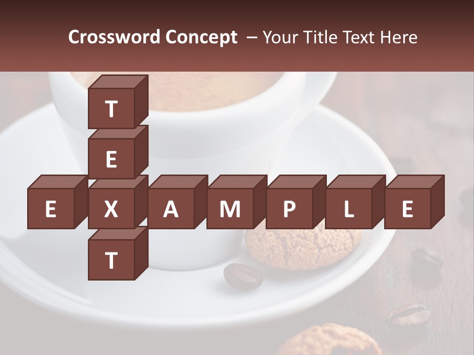 A Cup Of Coffee And A Cookie On A Saucer PowerPoint Template