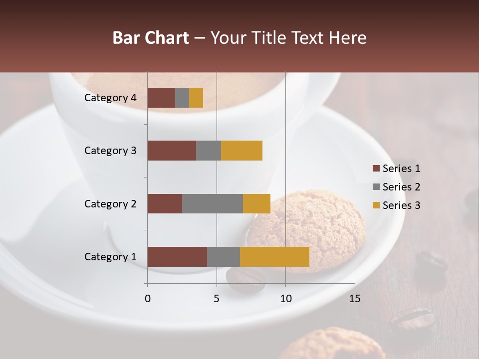 A Cup Of Coffee And A Cookie On A Saucer PowerPoint Template