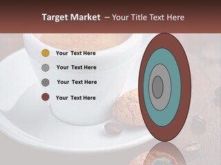 A Cup Of Coffee And A Cookie On A Saucer PowerPoint Template
