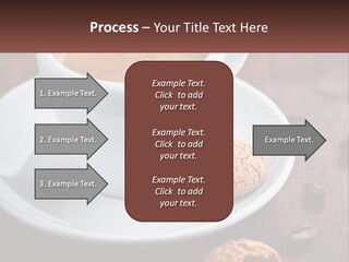 A Cup Of Coffee And A Cookie On A Saucer PowerPoint Template