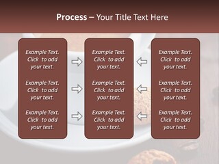 A Cup Of Coffee And A Cookie On A Saucer PowerPoint Template