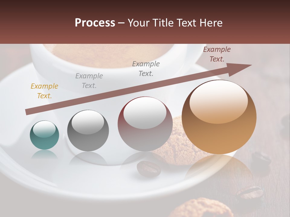 A Cup Of Coffee And A Cookie On A Saucer PowerPoint Template