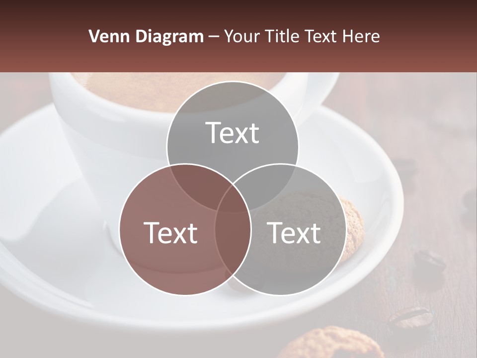 A Cup Of Coffee And A Cookie On A Saucer PowerPoint Template