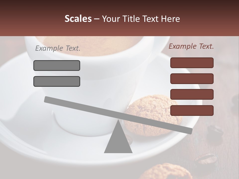 A Cup Of Coffee And A Cookie On A Saucer PowerPoint Template