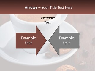 A Cup Of Coffee And A Cookie On A Saucer PowerPoint Template