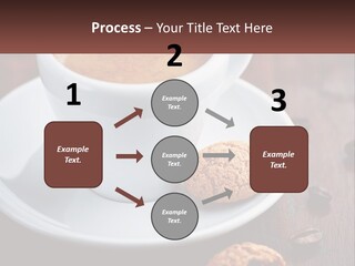 A Cup Of Coffee And A Cookie On A Saucer PowerPoint Template
