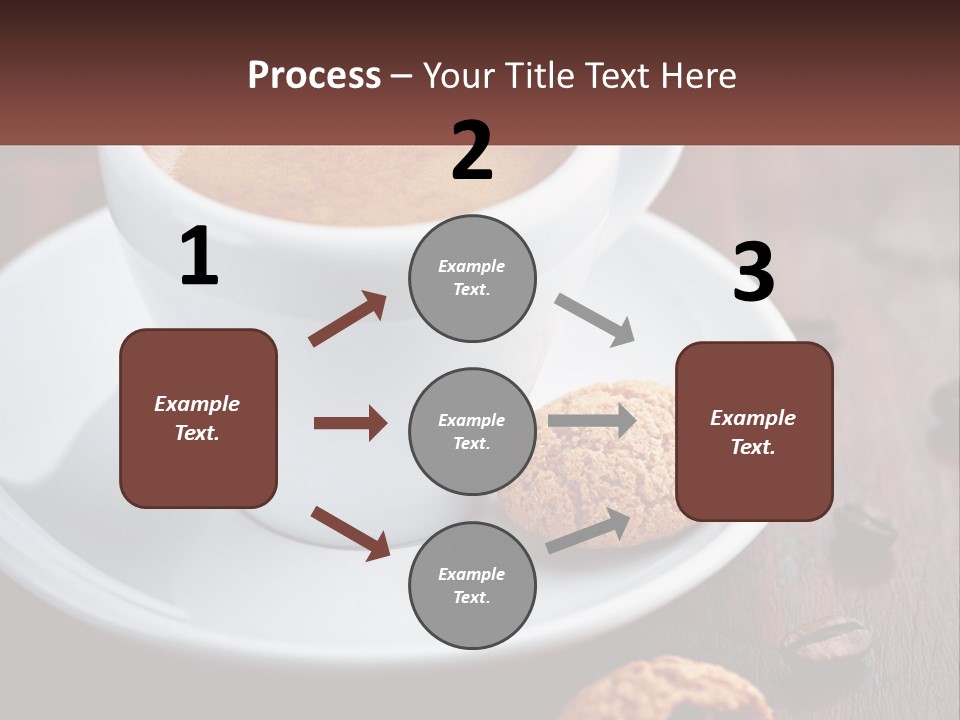 A Cup Of Coffee And A Cookie On A Saucer PowerPoint Template