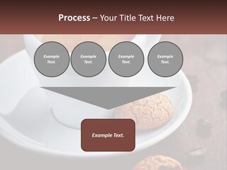 A Cup Of Coffee And A Cookie On A Saucer PowerPoint Template