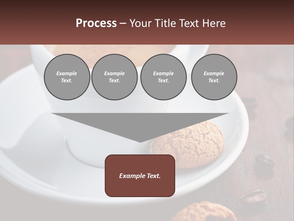 A Cup Of Coffee And A Cookie On A Saucer PowerPoint Template