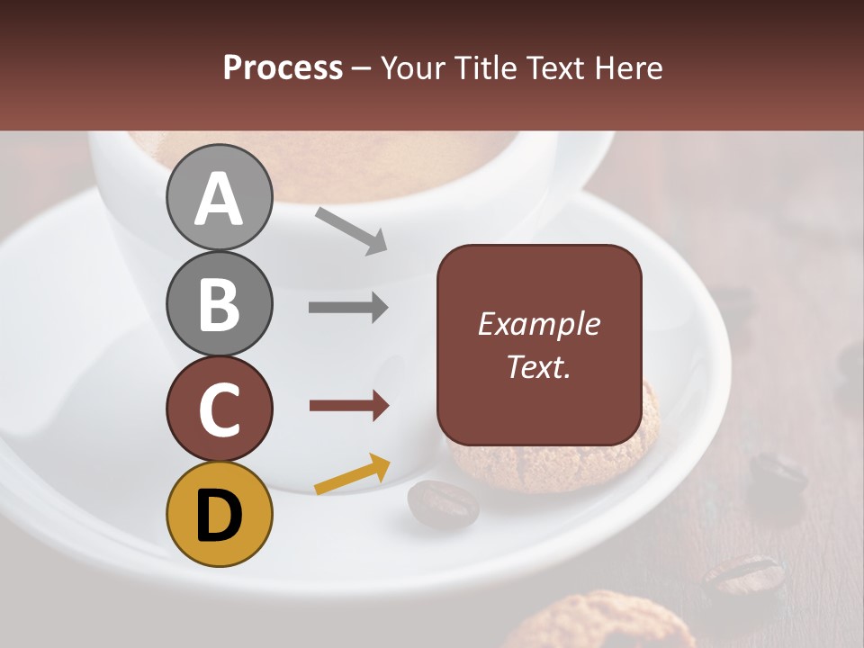 A Cup Of Coffee And A Cookie On A Saucer PowerPoint Template