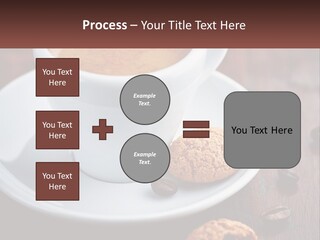 A Cup Of Coffee And A Cookie On A Saucer PowerPoint Template